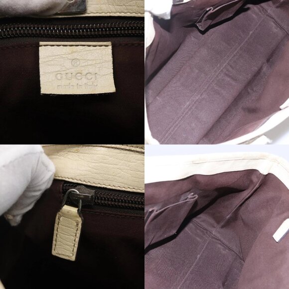 GUCCI GG Supreme Tote Bag PVC Beige Silver 114595 Auth 142526 - Picture 14 of 15